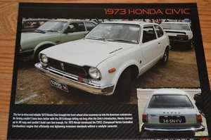 1973 HONDA CIVIC FEATURE PRINT PICTURE POSTER 73 - Picture 1 of 1