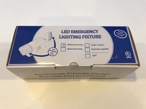 NEW UL Lighting LED Emergency Fixture 2-Light Wall-Mount White Unit - Picture 1 of 4
