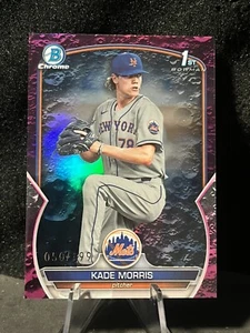 2023 Bowman Draft Kade Morris 1st Bowman Fuchsia Lunar Crater /199 - Mets - Picture 1 of 1