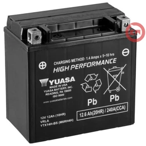 BATTERIA YUASA 12AH YTX14H-BS HP PIAGGIO VESPA GTS SUPER 300 2008 - 2008 - Imagen 1 de 3