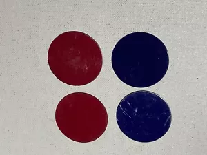 2 Blue and 2 Red Replacement Lenses for Military Flashlights NOS Free Shipping - Picture 1 of 3