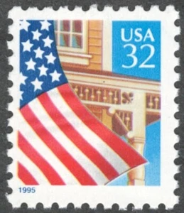 US. 2897. 32c. Flagge über Veranda. postfrisch. 1995 - Bild 1 von 1