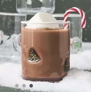 NEU Anthropologie Festliche Ikone Weihnachtsbaum Saft Glas 17,25 Unzen - Bild 1 von 4