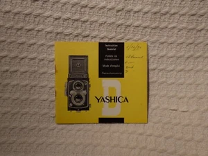 Guide manuel d'instructions pour appareil photo reflex Yashica D vintage - Photo 1/5