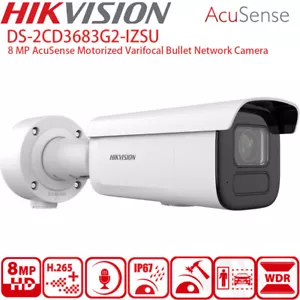 Hikvision 8 MP AcuSense zoom Bullet IP POE fotocamera 4K MIC DS-2CD3683G2-IZSU US - Foto 1 di 7