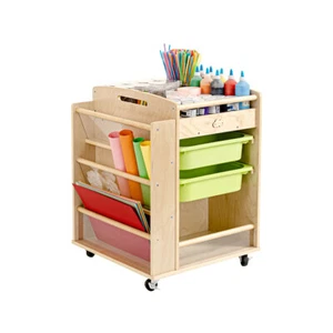 Jooyes Wooden Art Craft Material Storage Trolley - Picture 1 of 5