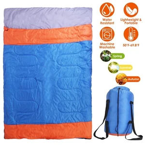 3 Season Outdoor Sleeping Bag Waterproof Warm Adult Backpacking Camping Hiking - Picture 1 of 31