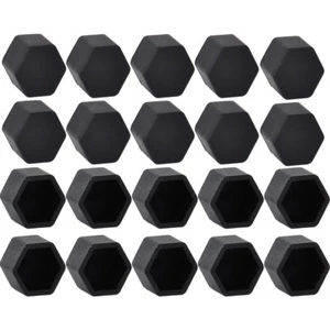 20Pcs Black Car Wheel Nut Lug Dust Cover Cap Protector Tyre Bolt Hub Screw Cap - Picture 1 of 1