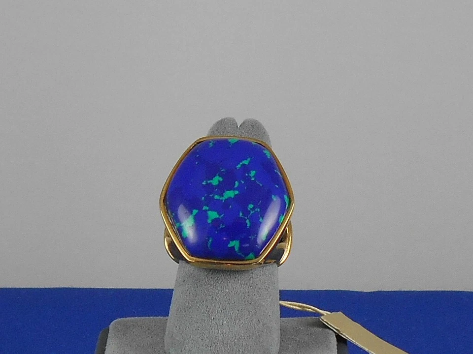 Barse 正品青铜 AZURITE STATEMENT 戒指 尺寸 9 BANDR01AZ9B $88 — 第 1/3 张图片