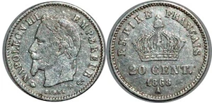 NAPOLEON III 20 CENTIMES 1868 A PARIS F.150 - Imagen 1 de 1