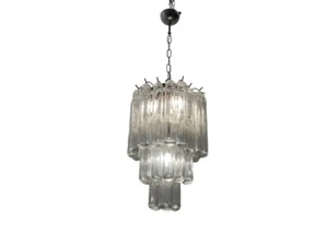 Murano Glass Tube Chandelier by Venini, 1970s - Picture 1 of 13