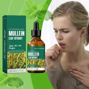 Health Care Lung Clear Mullein Leaf Extract Drops All-natural Ingredients =`~ - Picture 1 of 17