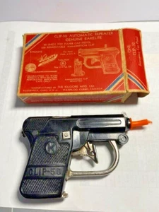 #2155 - 1930's Kilgore "Clip 50" Cap Gun Pistol - Bakelite- Near Mint W/Box - Picture 1 of 12