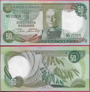 ANGOLA 50 ESCUDOS 1972 UNC NG,MARSHAL ANTONIOOSCAR DE FRAGOSO CARMONA,THE 11th P - Picture 1 of 1