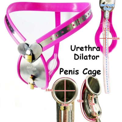 Homme Ceinture De Chasteté Prison Soumission Punition Restraints Chastity Belt - Photo 1/4