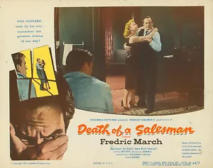 DEATH OF A SALESMAN - 1951 - LOBBY CARD - FREDRIC MARCH - CLAIRE CARLETON - RARE - Picture 1 of 1