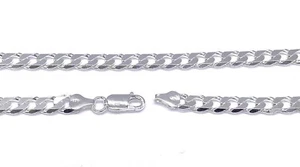 925 Sterling Silber Panzerkette Halskette 16" 41cm 18" 46cm 20" 51cm 22" 56cm lang - Bild 1 von 8