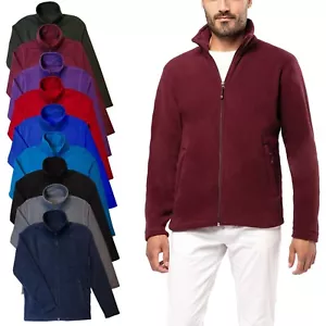 Kariban Mens Fleece Jacket Full Zip Up Heavy Outdoor Warm Polar Anti Pill Work  - Picture 1 of 33