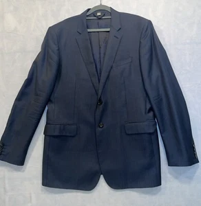 Burberry London Men’s Suit Jacket 100% Wool Navy Pin Stripe 2 Button 56R - Picture 1 of 12