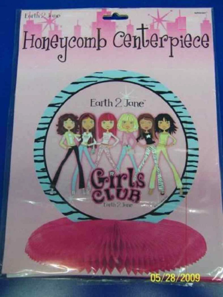 Centro de mesa Earth 2 Jane Girls Club Rosa Cebra Niños Fiesta de Cumpleaños Decoración Foto 1 de 1