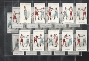 100 JAHRE ALTES ANTIKES TABAK KARTENSET BOXEN BOXER PUGILISTEN KÄMPFER VORKRIEG - Bild 1 von 12