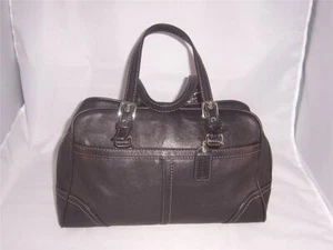 Authentic Coach Hamptons Black Satchel Handbag E0793 F11198 PreOwned - Picture 1 of 1