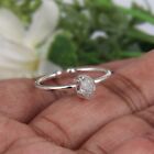 Raw White Diamond Ring With 925 Sterling Silver Gift Jewelry For Uncle Birthday