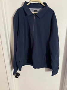 Men "NWT "---14th &Union". navy, long sleeve zip up heavier windbreaker.Size 2XL - Picture 1 of 2