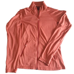 MAMMUT Herren rote leichte "BASECAMP 1" Polartec Jacke mit durchgehendem Reißverschluss Größe Large - Bild 1 von 12
