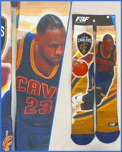 Men's LEBRON JAMES Cleveland Cavaliers Player Photo SOCKS Stocking Stuffer Gift - Picture 1 of 8