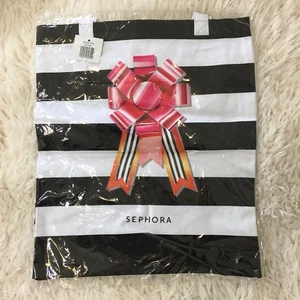 Sephora VIB ROUGE 2017 Holiday Tote Shopper Bag Sealed Brand New Black White - Picture 1 of 3
