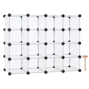 Plastic Shoe Rack16-Cube Modular Shoes Storage Stand Multifunction Closet Cab... - Picture 1 of 7