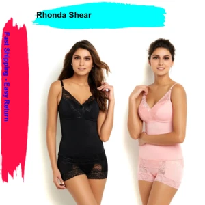 Rhonda Shear Pin-Up Lace Camisole 2er Pack 527-888 Black/Pink, Size L - Bild 1 von 1