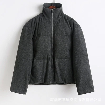 Toteme Women's Wool Blend Flannel Short Down Jacket - Image 1 of 4