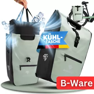 RADGEIST Shopper Fahrradtasche für Gepäckträgertasche 25L mint + Kühltasche - Bild 1 von 8