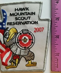 BSA Patch Hawk Mountain Boy Scout Reservation 2007 Keystone Shape PA - Picture 1 of 3