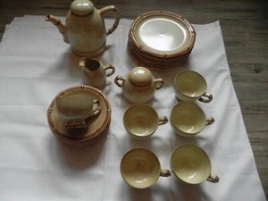 Melitta Friesland Ceracron Bambus Kaffee-Service für 6 Personen 70er J Vintage - Bild 1 von 15