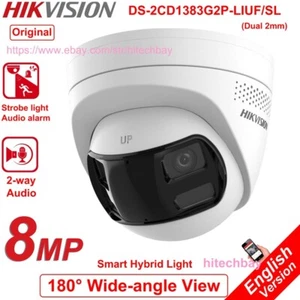 Hikvision 8MP 180° Panorama ColorVu 2-Wege Talk PoE Kamera DS-2CD1383G2P-LIUF/SL - Bild 1 von 13