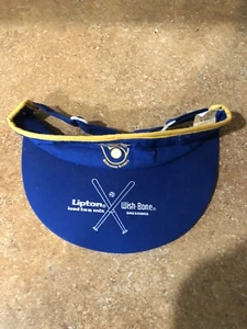 1982 MILWAUKEE BREWERS AL CHAMPS W.S. GAME SGA VISOR OPEN HAT CAP ADJUSTABLE - Picture 1 of 3