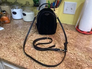 KATE SPADE BRIAR LANE CRUSHED VELVET MINI CONVERTIBLE BACKPACK HANDBAG PURSE BAG - Picture 1 of 7