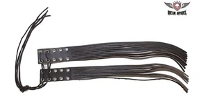 Cubierta de embrague de freno de motocicleta con flecos de cuero, marrón - envoltura de borla para motociclista helicóptero - Imagen 1 de 4
