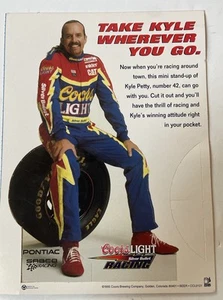 Copyright 1995 Kyle Petty mini stand-up Coors Light Pontiac Vintage Cardboard - Picture 1 of 7