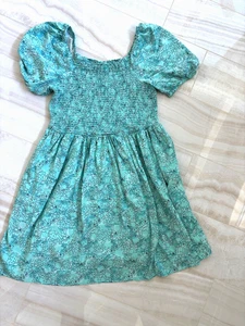 Disney Dress “Emilia" Puff Sleeves Gingersnap Mint Green/White Floral - Picture 1 of 8