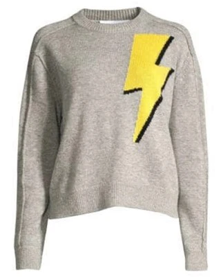 Suéter Gris ROBERT RODRIGUEZ Lightning Bolt Lana y Cachemira Talla S *$395 Foto 1 de 4