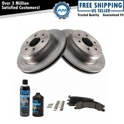 Brake Pads & Rotors Cleaner & Fluid Kit Fits 2016-2021 Nissan Titan XD - Изображение 1 из 4