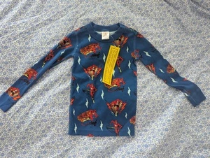 Hanna Andersson Flash Size 4T Boys Multicolor 100% Organic Cotton Pajama Top NWT - Picture 1 of 3