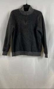 Kinross Women Black 100 Percent Cashmere Half Zip Pullover Sweater Size XXL - Picture 1 of 5