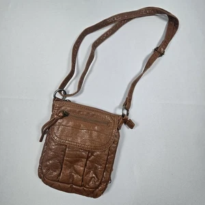 Bueno Soft Brown Multi Compartment Adjustable Strap Crossbody Bag Shoulder Purse - Picture 1 of 10