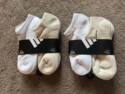 Adidas 2 Pack No Show Cushioned Socks 12 Pairs Compression Climacool- Size 5-10  - Image 1 of 4