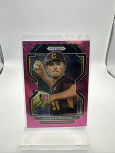 2022 Panini Prizm Draft Picks Andrew Taylor #80 Neon Pink Velocity Prizm NM - Imagen 1 de 2